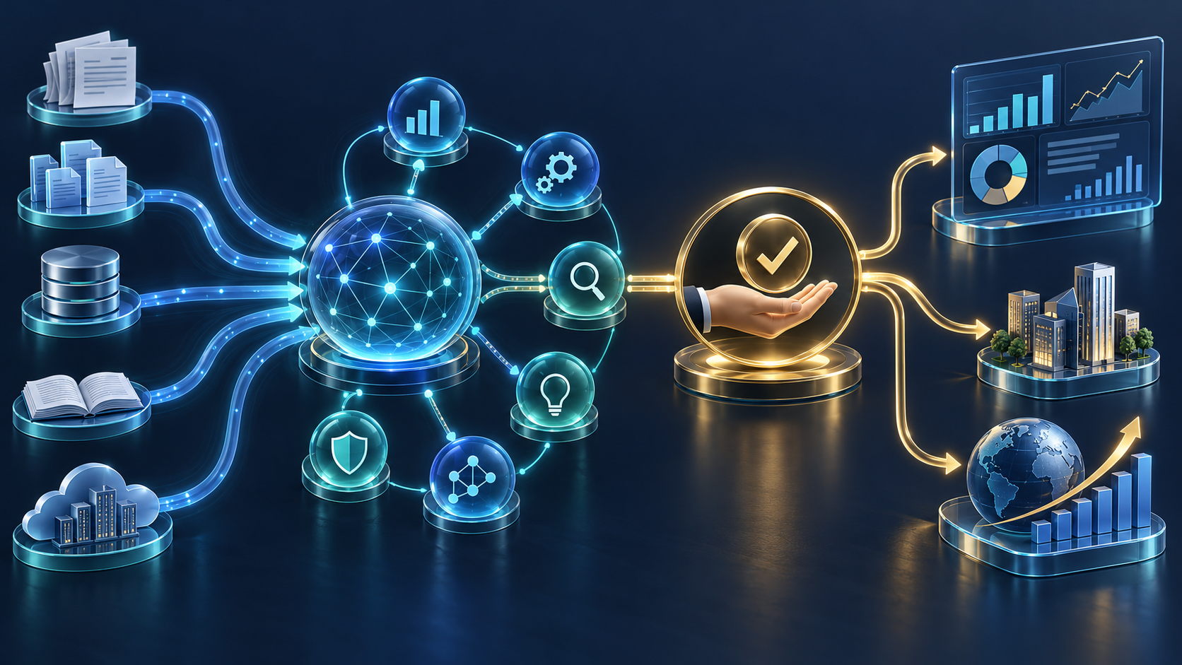 Agentic AI orchestrates knowledge and specialist agents through a human approval gate