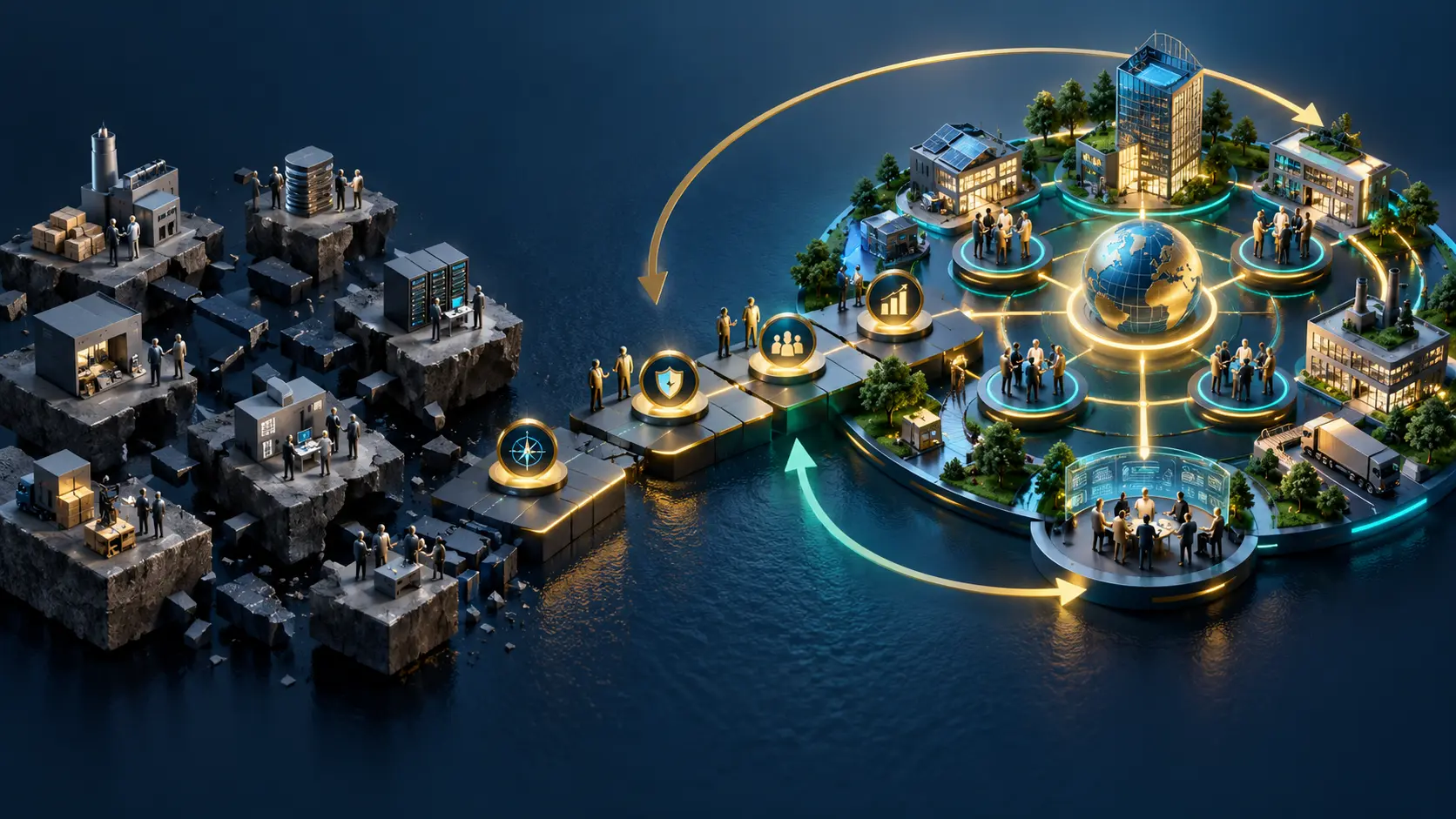 Digital transformation: disconnected operations become a coordinated enterprise through roadmap, governance and adoption